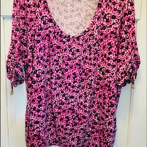 Michael Kors 3X Floral Print Top